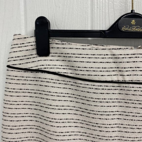 Le Suit Separates women's size 10 formal straight skirt glitters ivory black - Picture 10 of 11